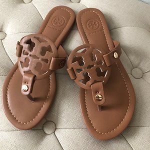 Women's brown sandals flip flops size 40 9